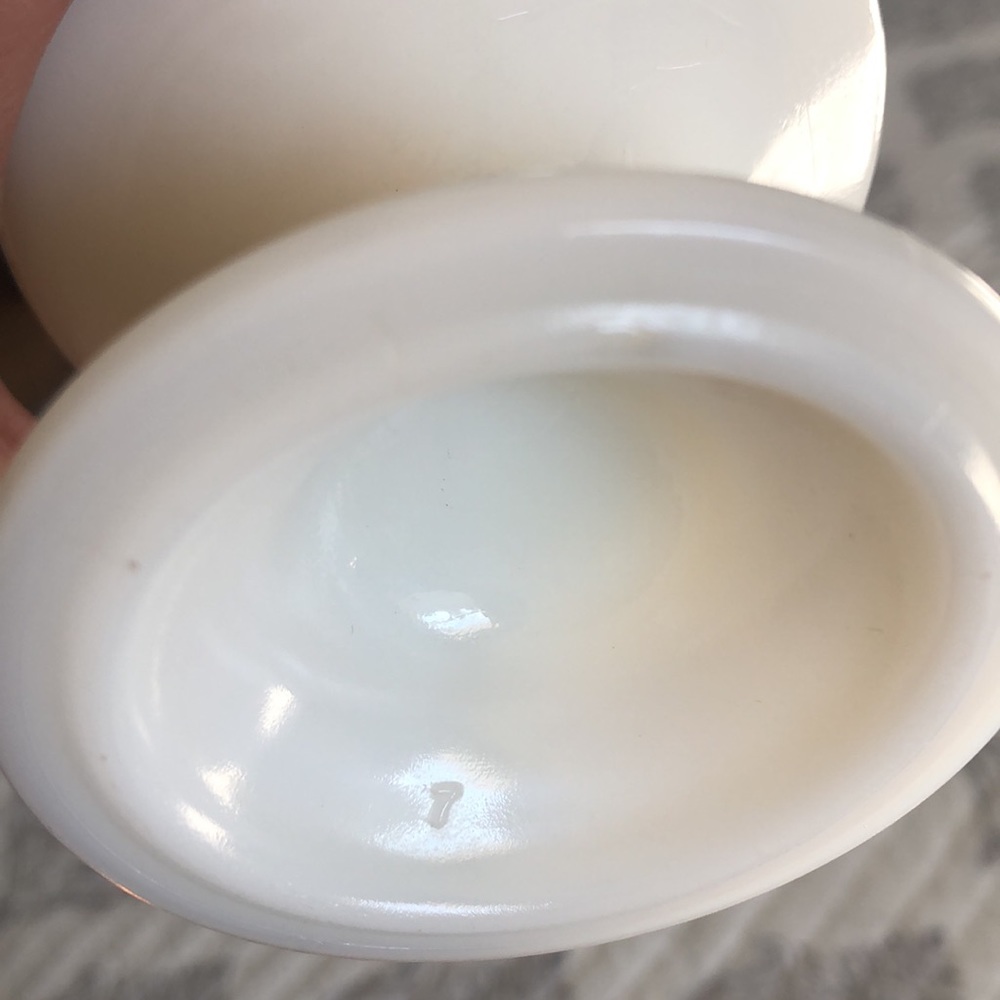 Corningware Spice Of Life Vegetables Milk Glass Pedestal Footed Coffee Mugs - Picture 7 of 16
